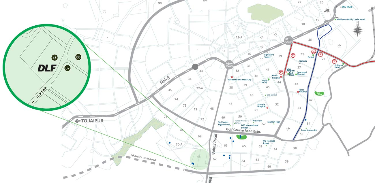 DLF SCO Location Map
