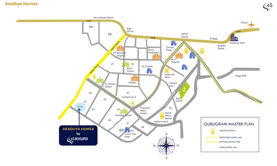 True Habitat Luxe Residency 112 Location Map