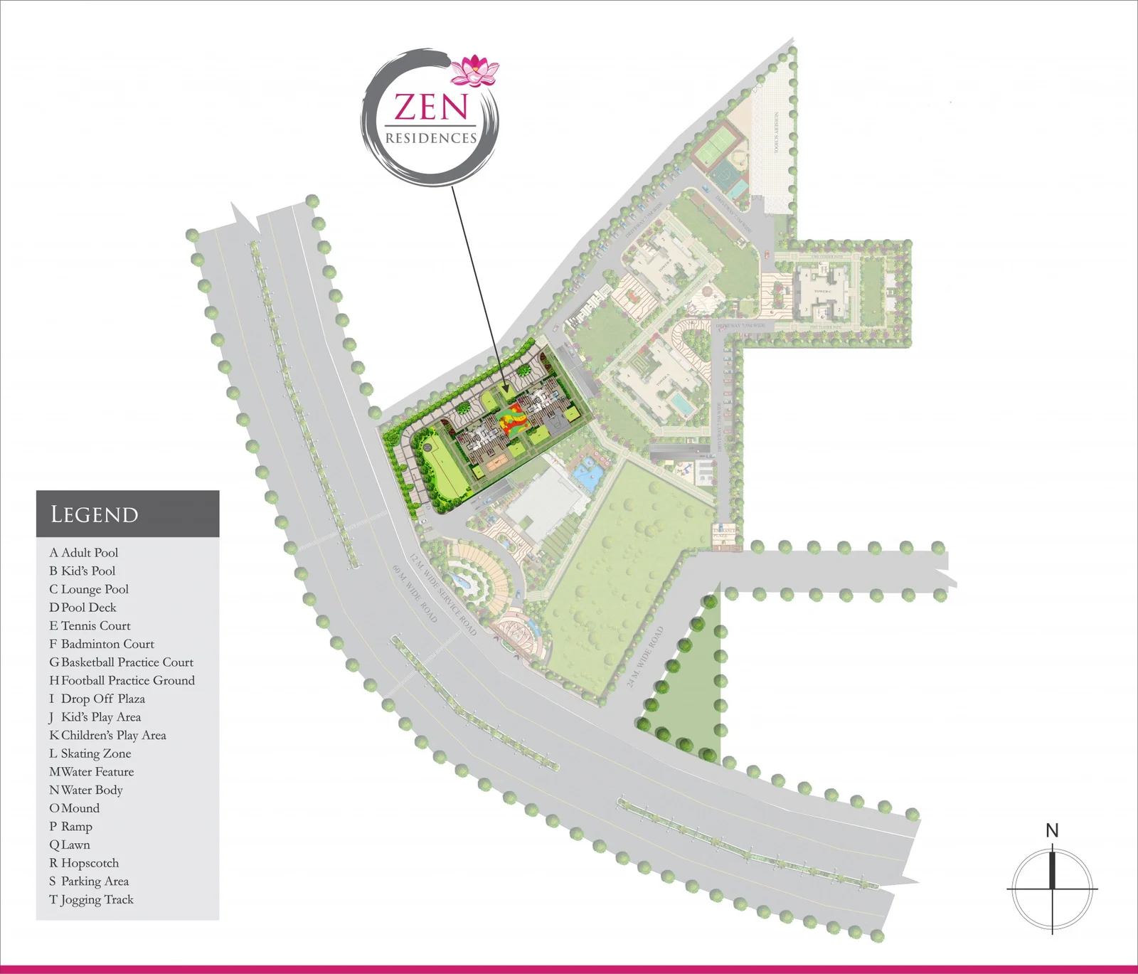 True Habitat Luxe Residency 112 Location Map
