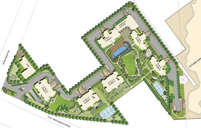 True Habitat Luxe Residency 112 Location Map