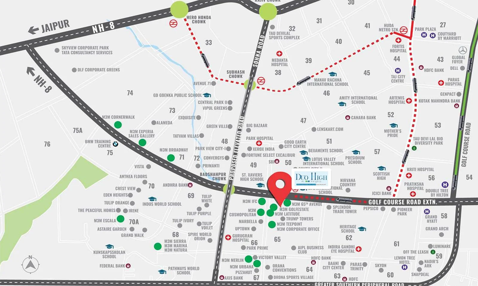 True Habitat Luxe Residency 112 Location Map