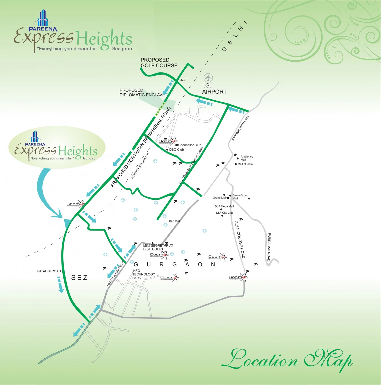 True Habitat Luxe Residency 112 Location Map