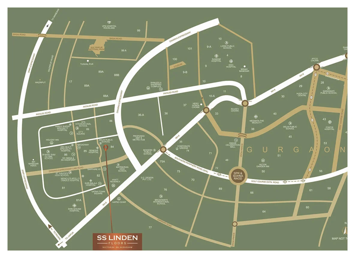 True Habitat Luxe Residency 112 Location Map