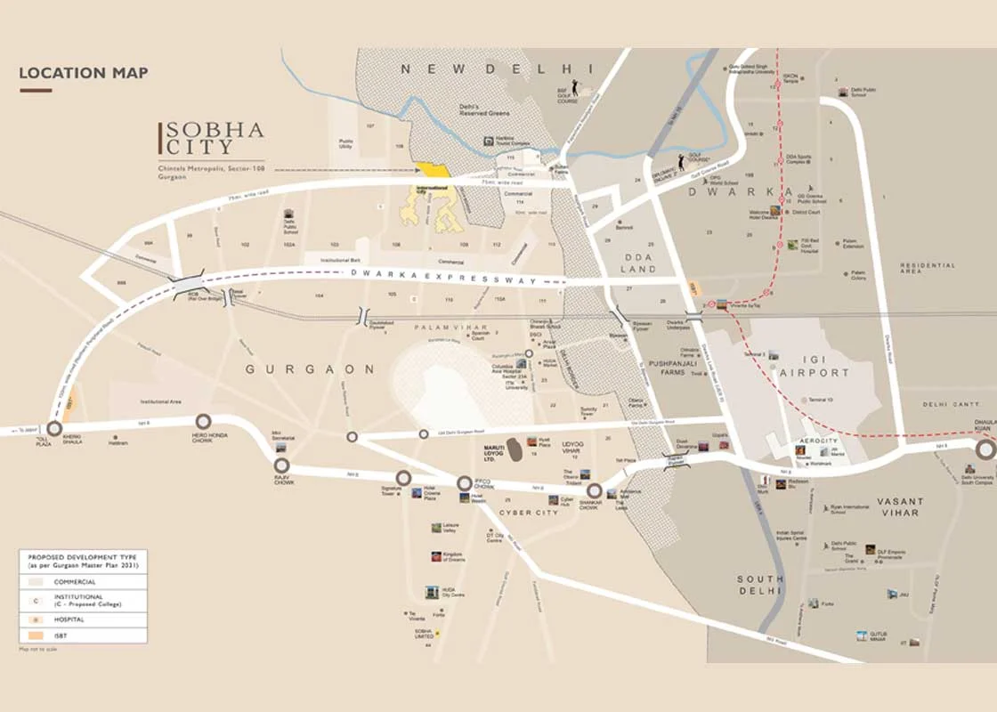 True Habitat Luxe Residency 112 Location Map