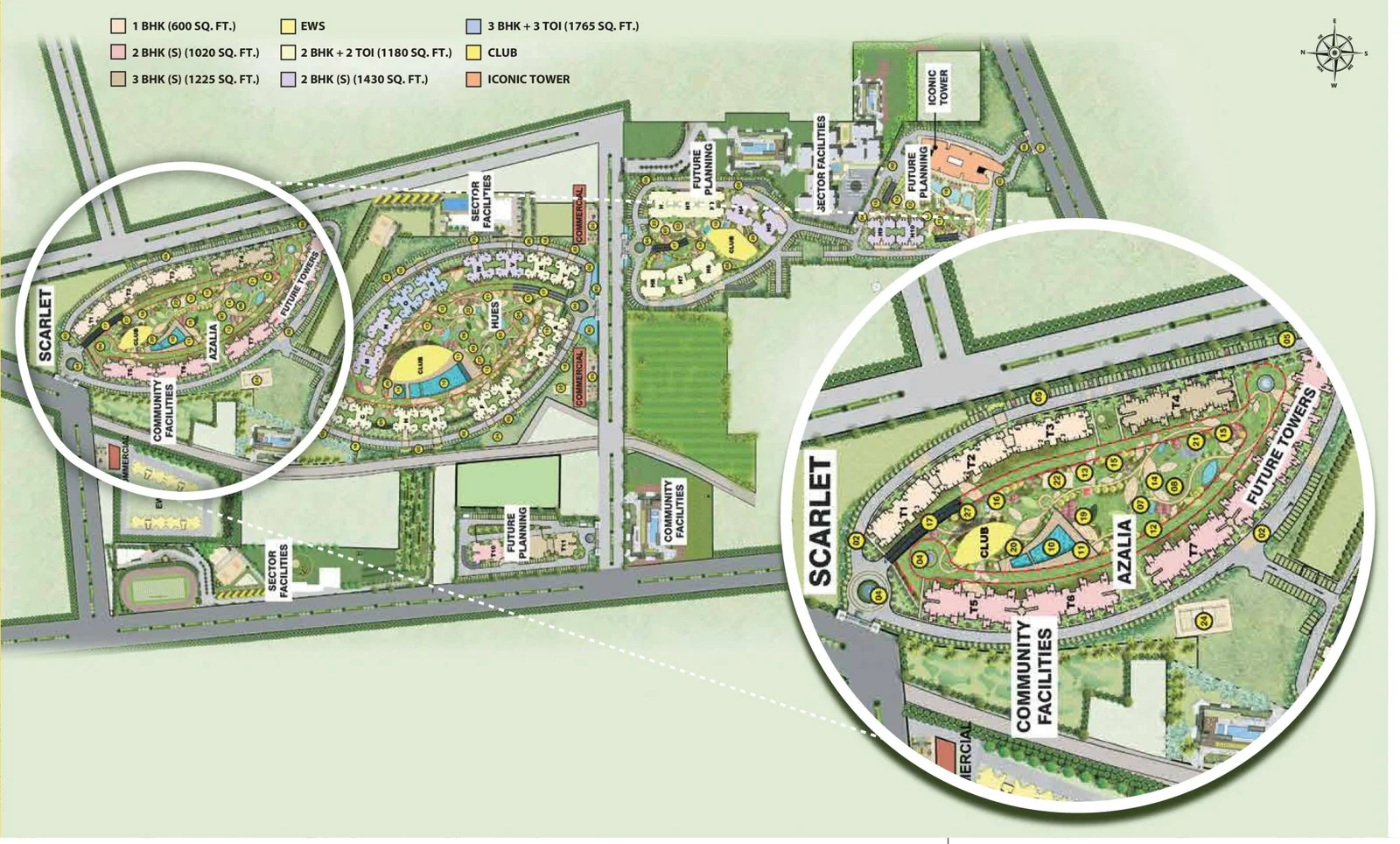 True Habitat Luxe Residency 112 Location Map
