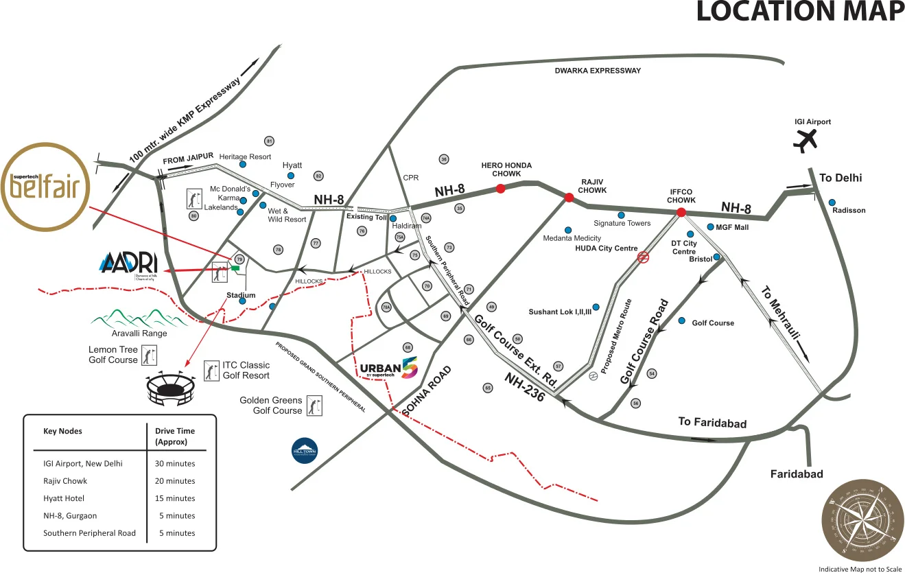 True Habitat Luxe Residency 112 Location Map