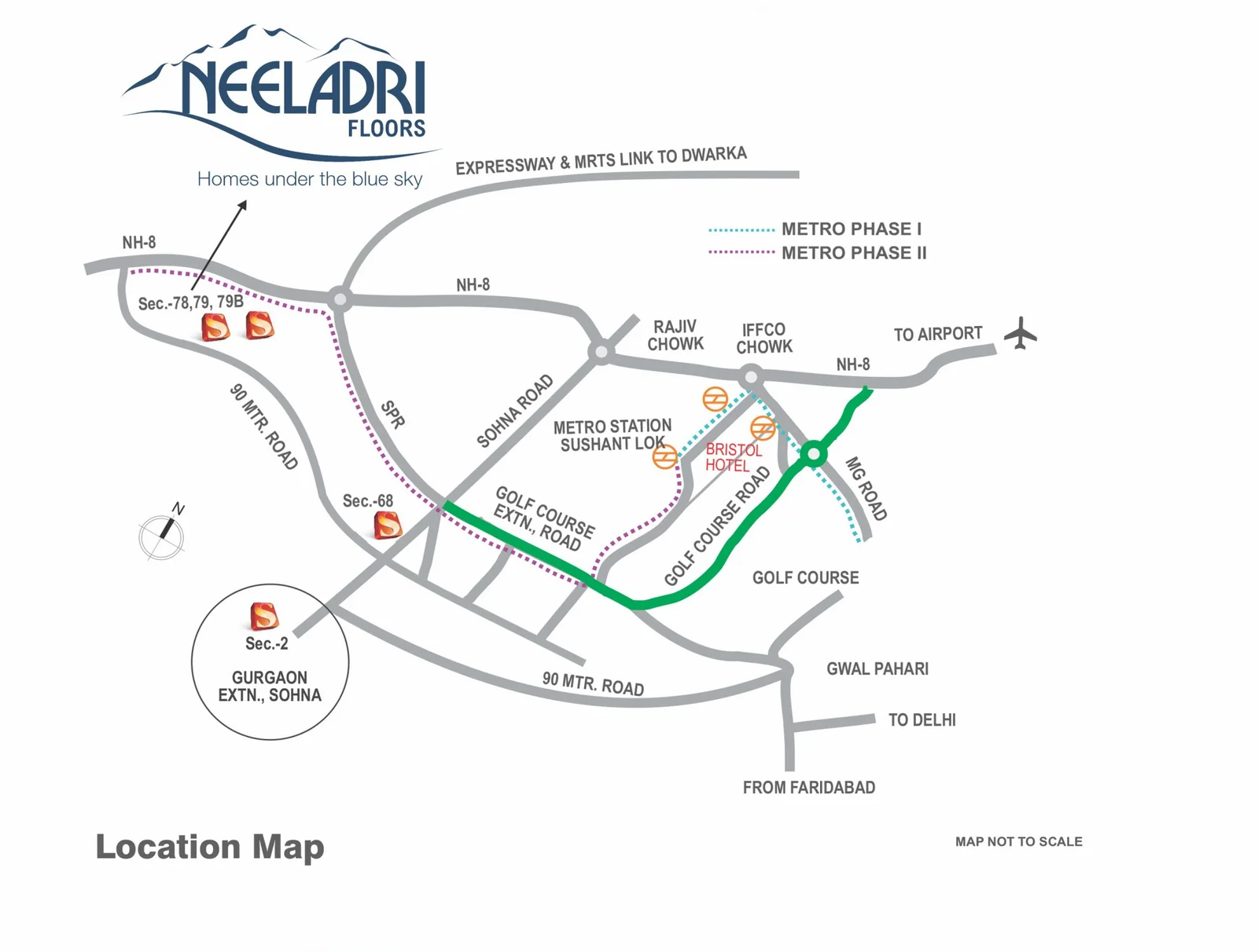 True Habitat Luxe Residency 112 Location Map