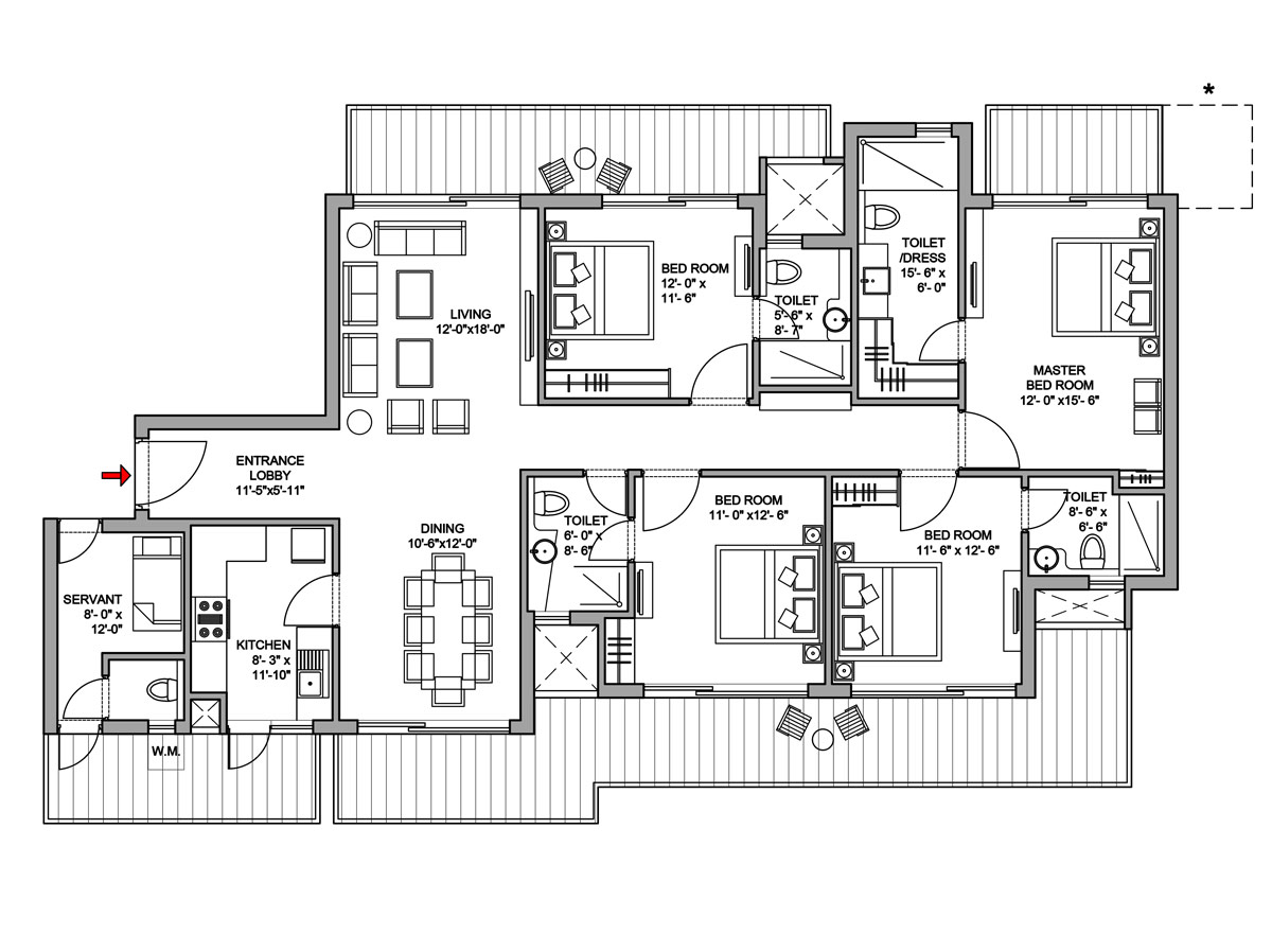 Bestech Sanskruti Floor Plan