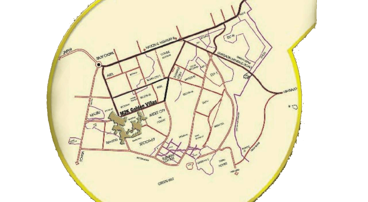 M2K Golden Villas Location Map
