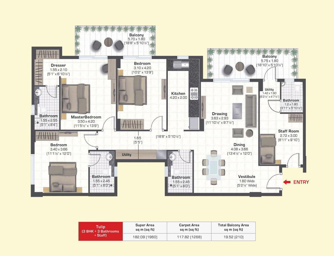Ashiana Anmol Floor Plan