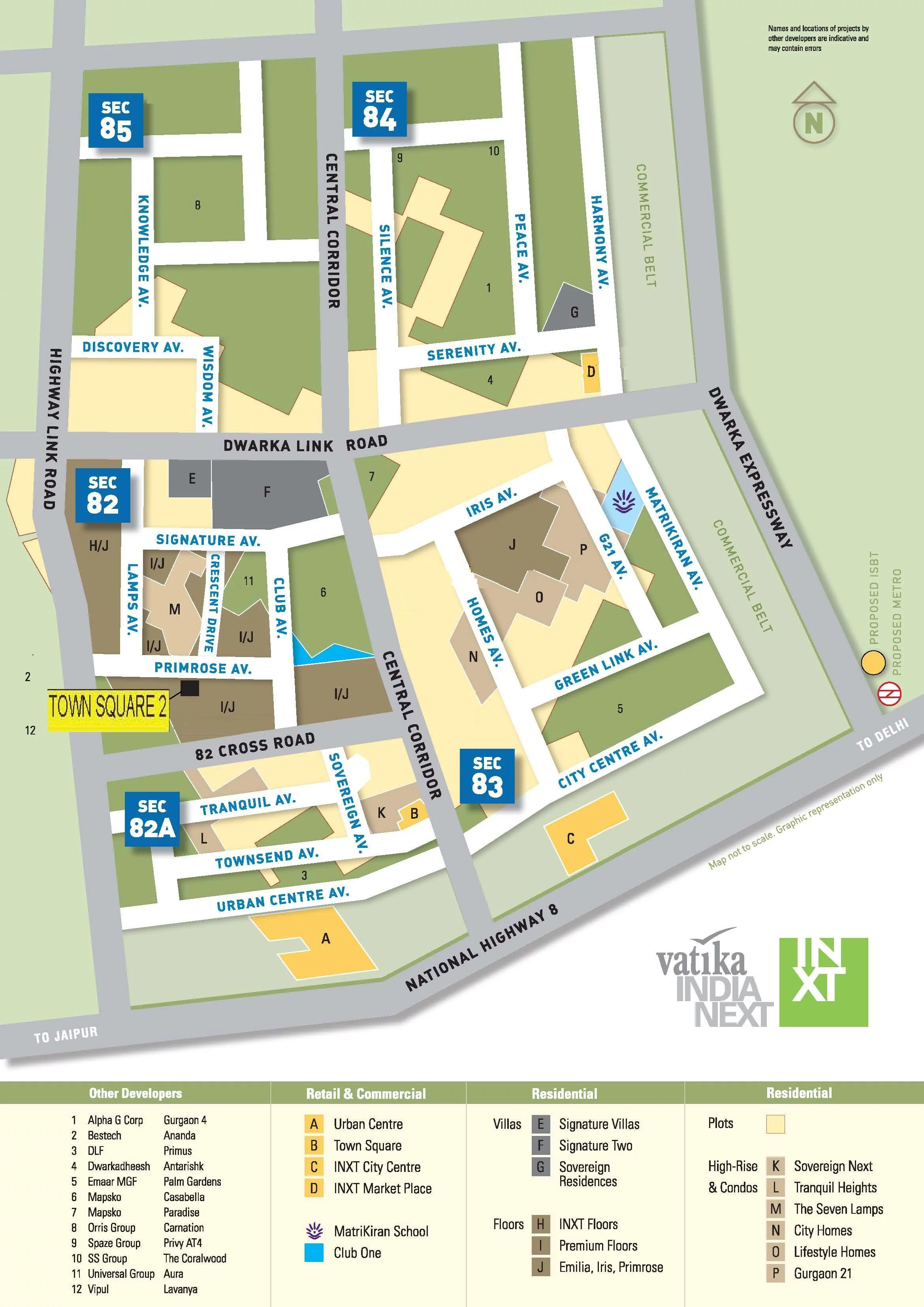 Vatika INXT City Centre Site Plan