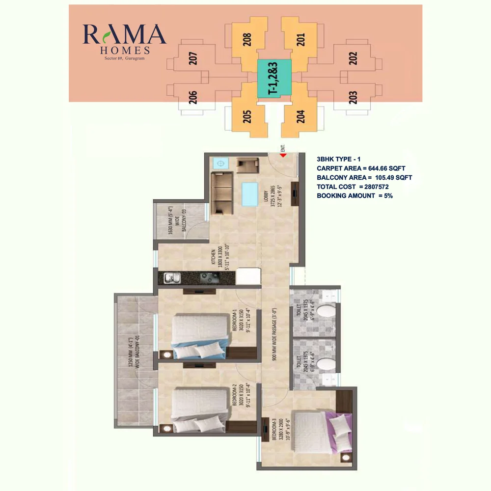 Pareena Rama Homes Floor Plan