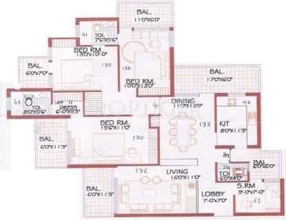 CGHS Progressive Apartments Floor Plan