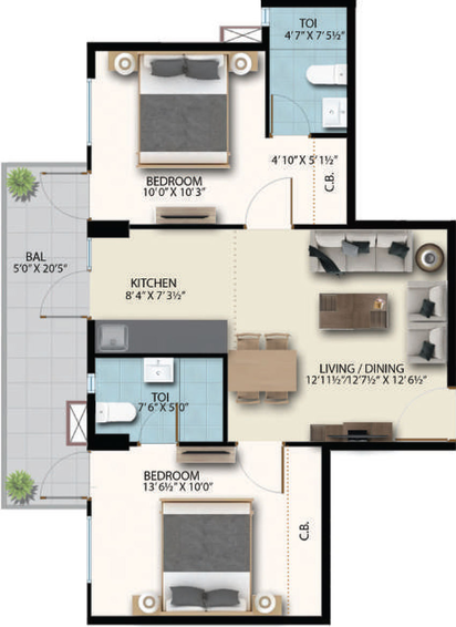 Suncity Avenue 76 Floor Plan