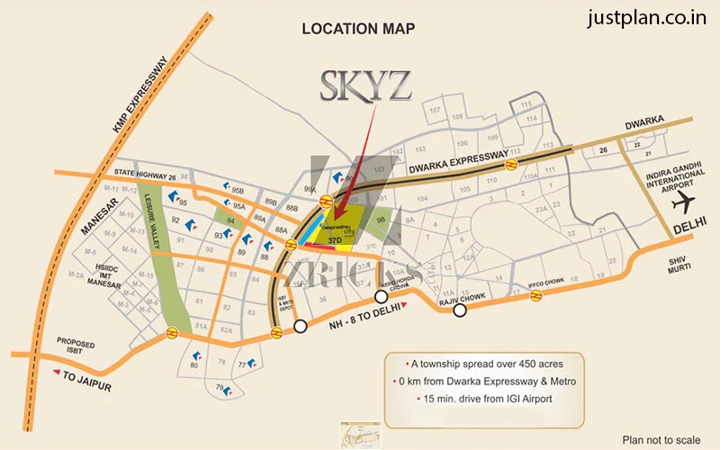 Ramprastha The Skyz Location Map
