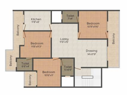 Devinder Vihar Floor Plan